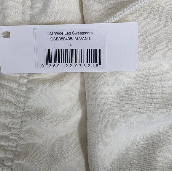 CSB - Wide Leg Sweatpants - Vanilla - L - Picture 7 of 7